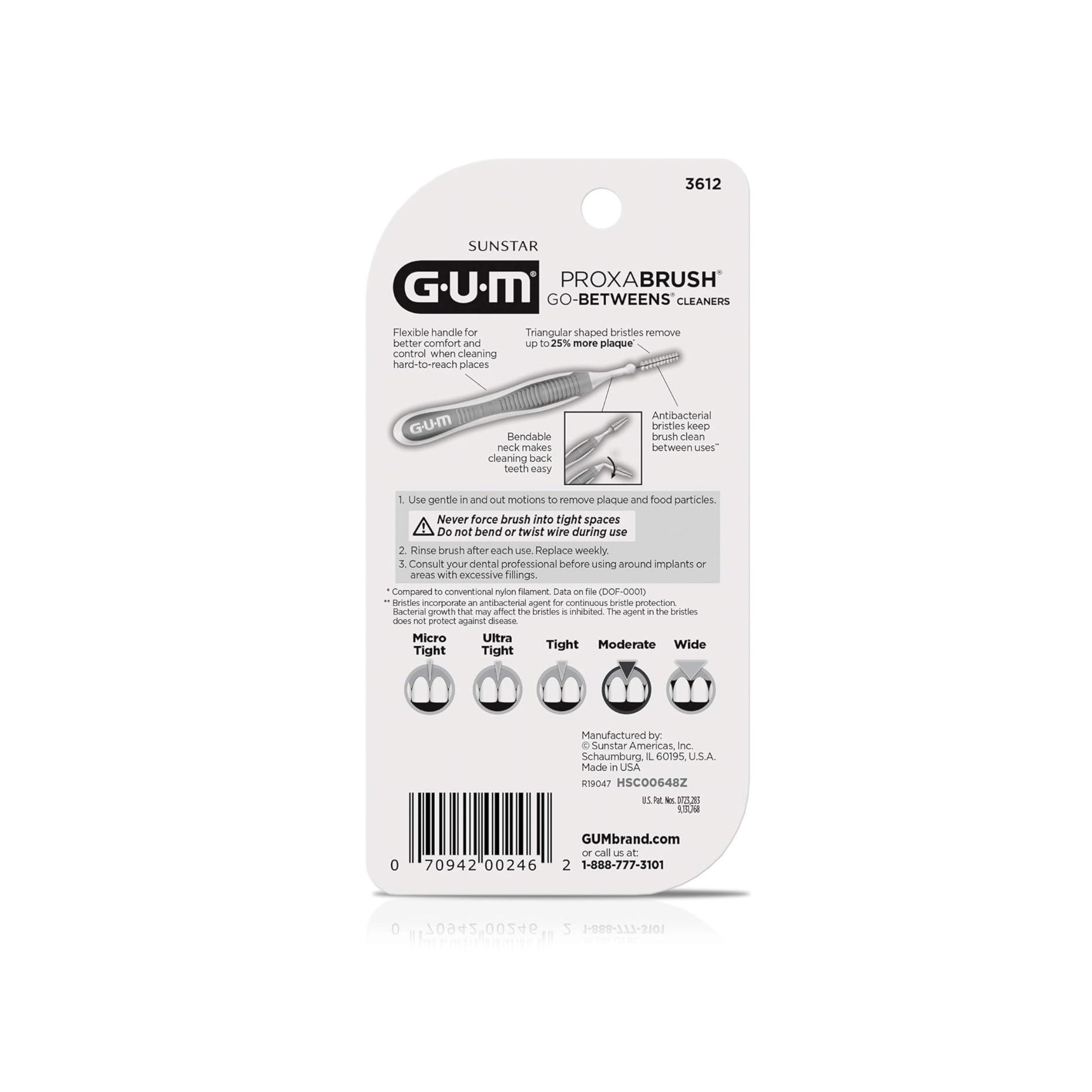 GUM Proxabrush Go Between Cleaners Moderate 10Ct