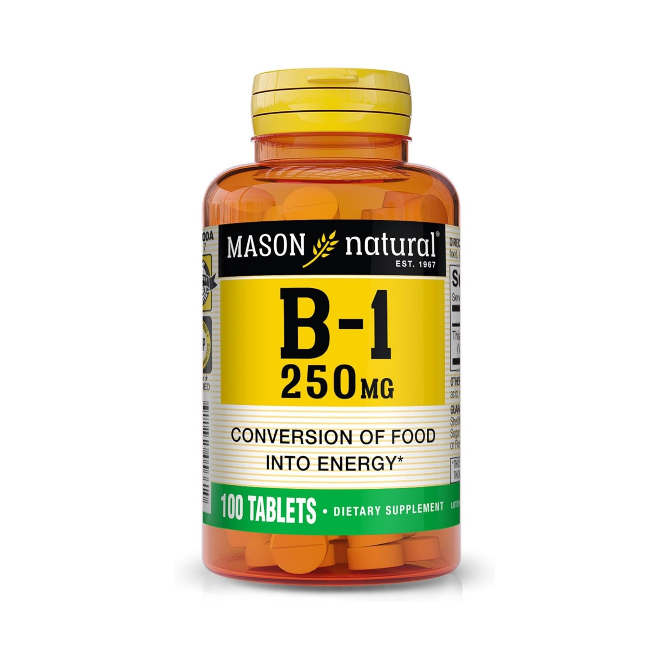 Mason Natural Vitamin B 1, 100 Mg, Tablets