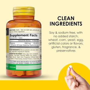 Mason Natural Vitamin B 1, 100 Mg, Tablets