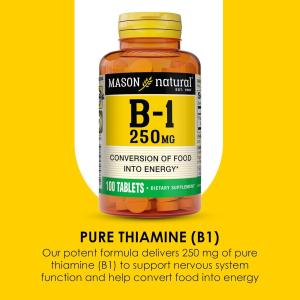 Mason Natural Vitamin B 1, 100 Mg, Tablets