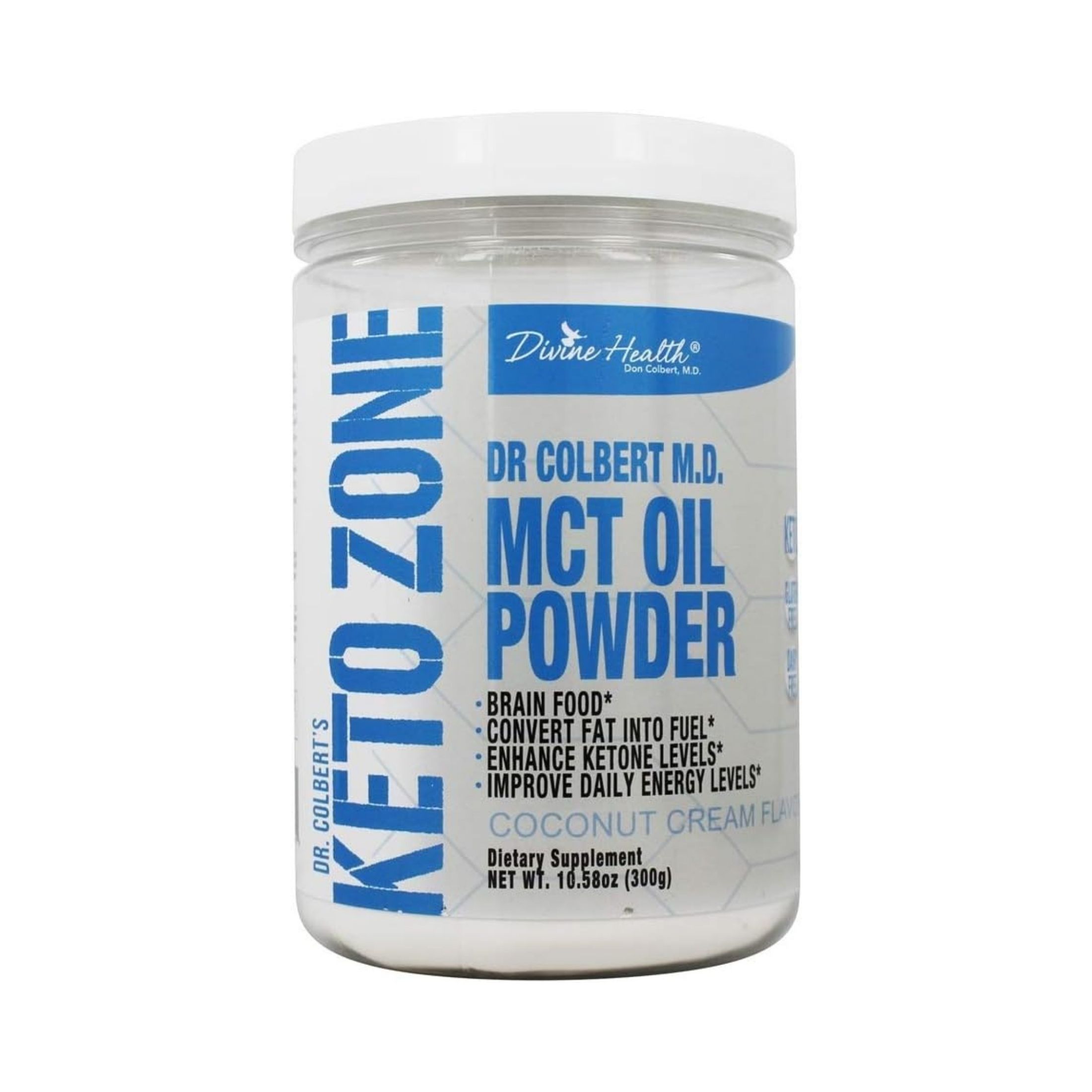 Divine Health Keto Zone - MCT Oil Powder - Coconut Cream - 10.58 Oz