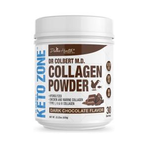 Divine Health Keto Zone Dark Chocolate Hydrolyzed Collagen Protein Powder