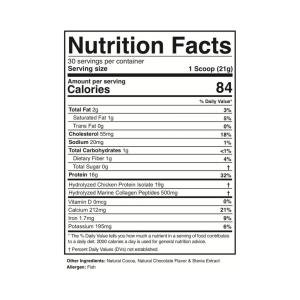 Divine Health Keto Zone Dark Chocolate Hydrolyzed Collagen Protein Powder