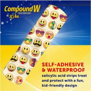 Compound W Wart Remover, One Step Strips, Maximum Strength, For Kids, Ages 3+, 10 Medicated Strips