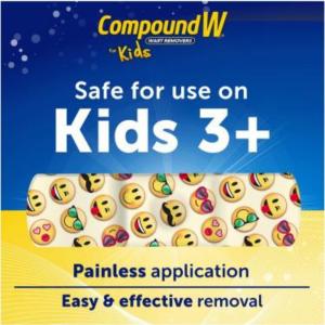 Compound W Wart Remover, One Step Strips, Maximum Strength, For Kids, Ages 3+, 10 Medicated Strips