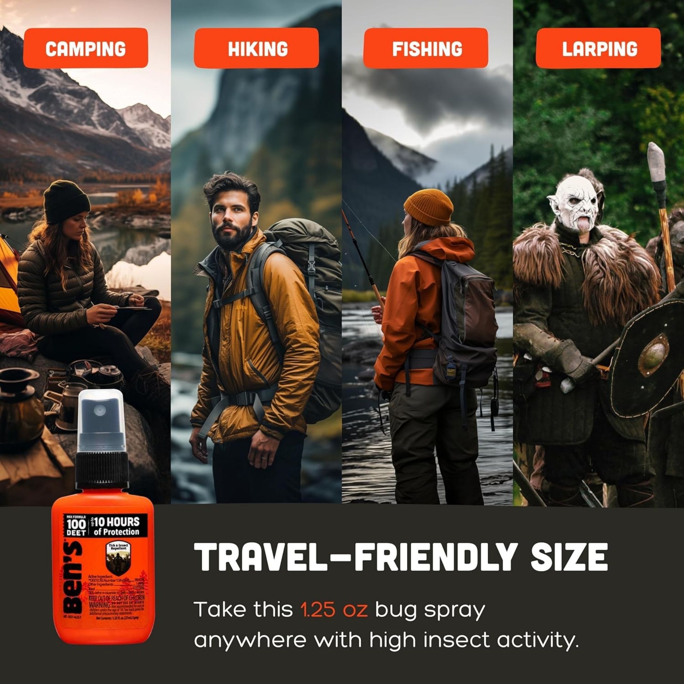 Ben's 100 Max Deet Tick & Insect Repellent Spray - 1.25 Oz