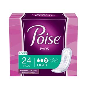 Poise Ultra Thin Pads Long Length Light Absorbency