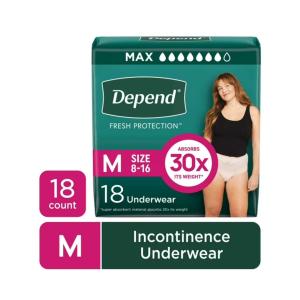 Depend Underwear Fem Max M 18’s