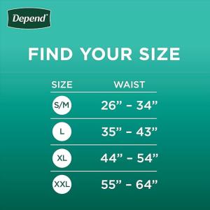 Depend FIT-FLEX Adult Incontinence Underwear For Men, Maximum Absorbency Large Grey
