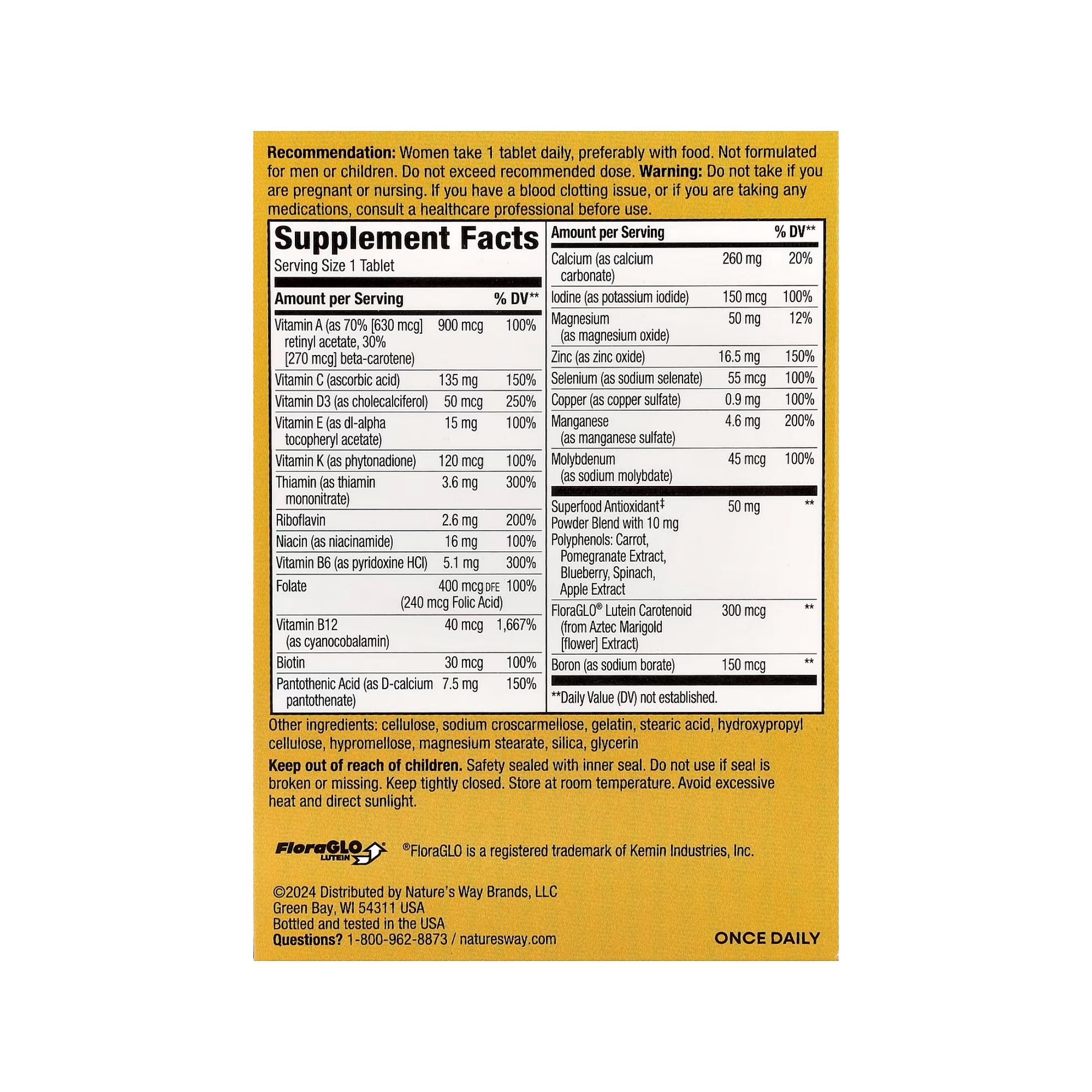 Nature's Way Alive Women's 50+ Complete Multivitamin Tablets 50ct