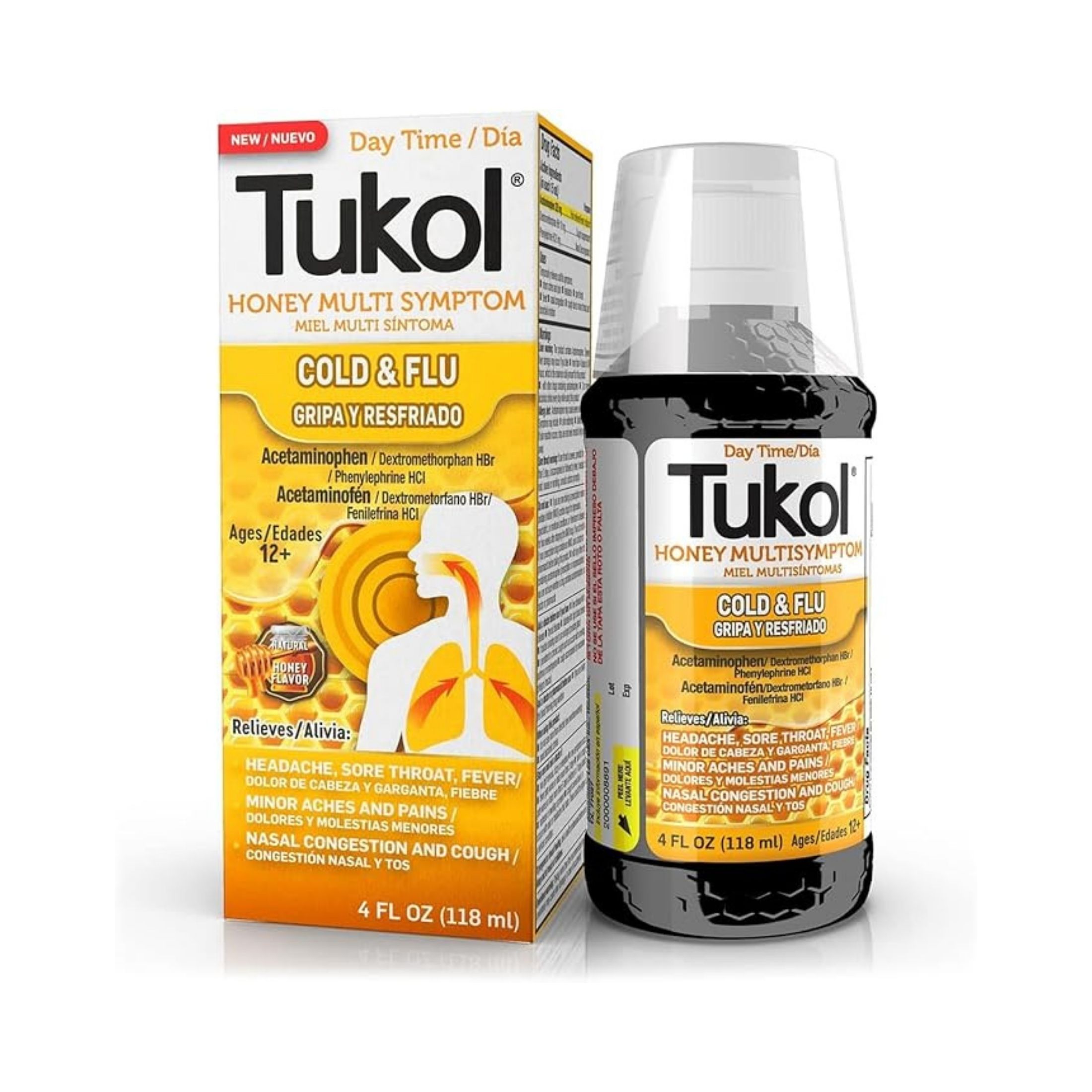 Tukol Cough & Flu Honey, 4 Fl Oz