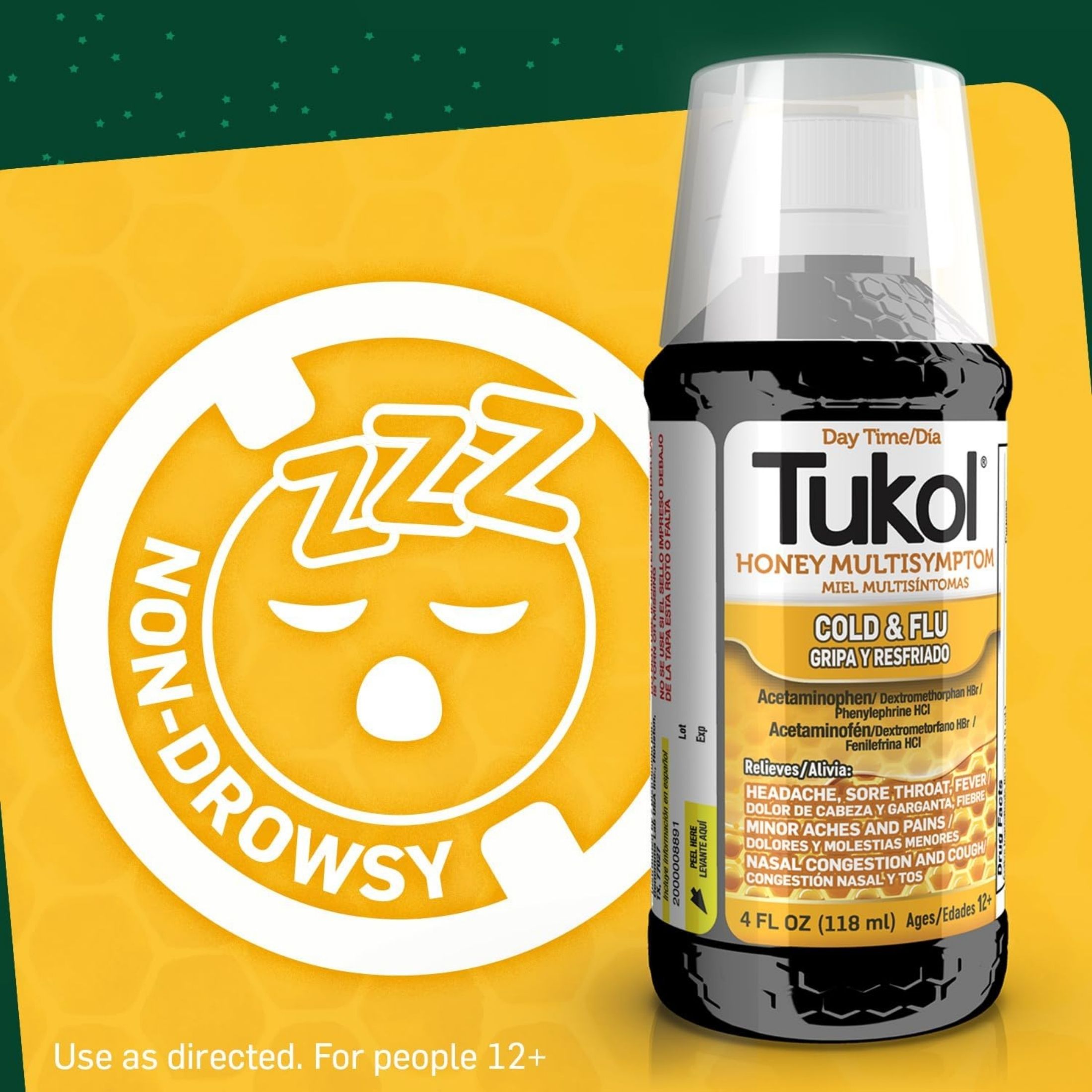 Tukol Cough & Flu Honey, 4 Fl Oz