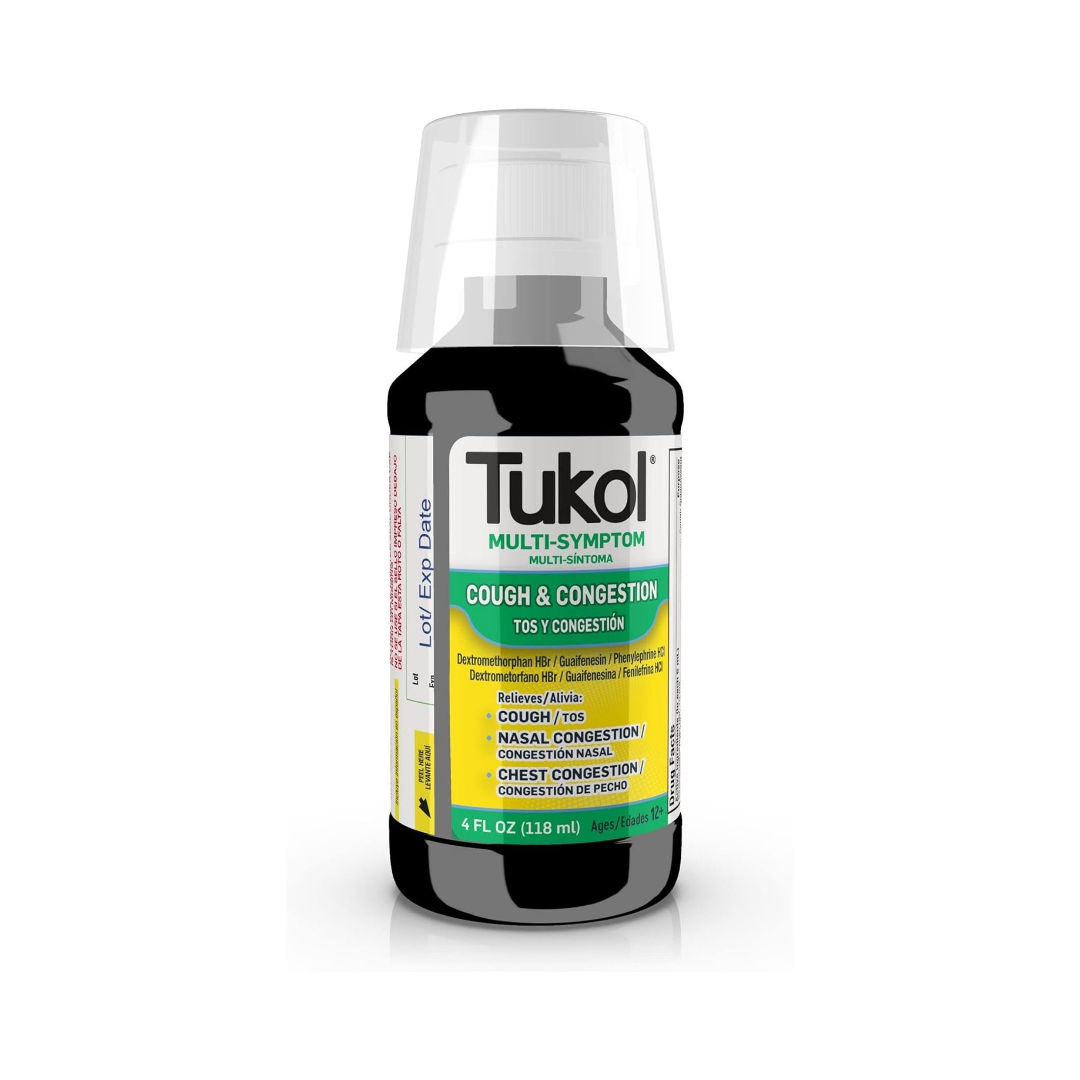 Tukol Multisymptom Cold Liquid Syrup 4 Oz By Genomma Lab USA