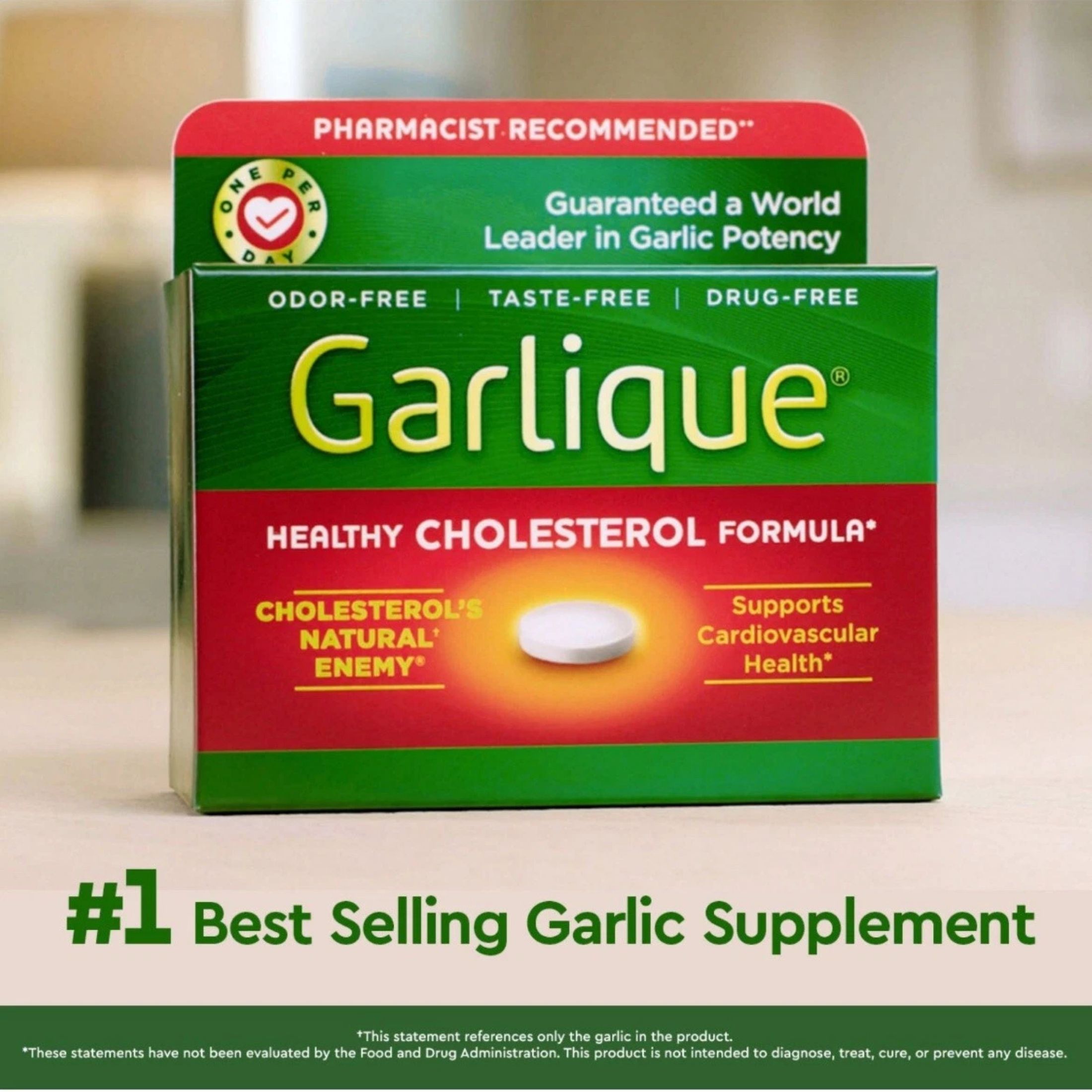 Garlique Healthy Cholesterol Supplement, Odor Free Garlic