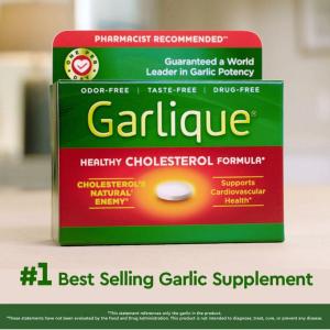 Garlique Healthy Cholesterol Supplement, Odor Free Garlic