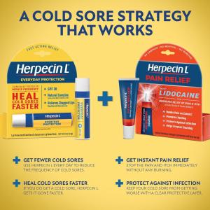 Herpecin L Cold Sore Relief, Lip Balm Stick, SPF 30 & Lysine