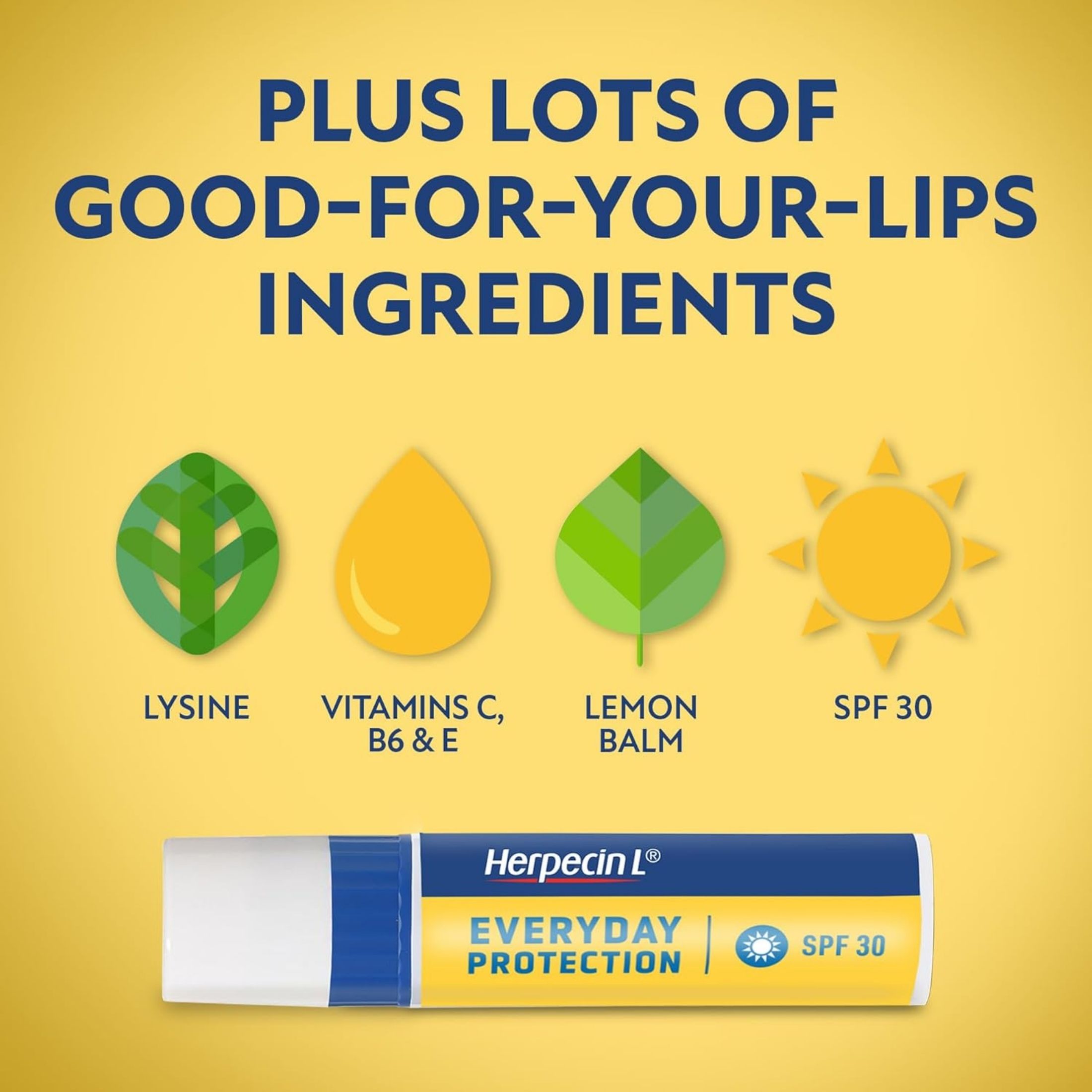 Herpecin L Cold Sore Relief, Lip Balm Stick, SPF 30 & Lysine