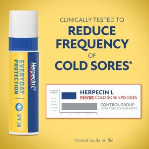Herpecin L Cold Sore Relief, Lip Balm Stick, SPF 30 & Lysine