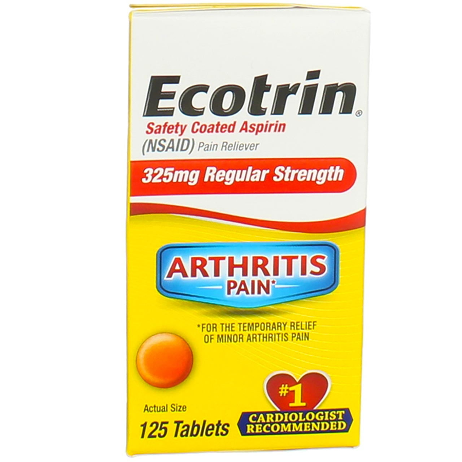 Ecotrin Regular Strength 325 Mg Pain Reliever Tablets