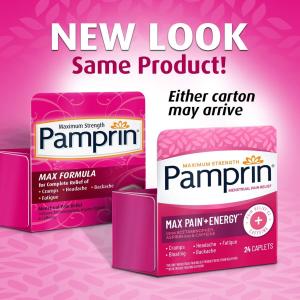 Pamprin Maximum Strength Max Formula Menstrual Pain Relief Caplets