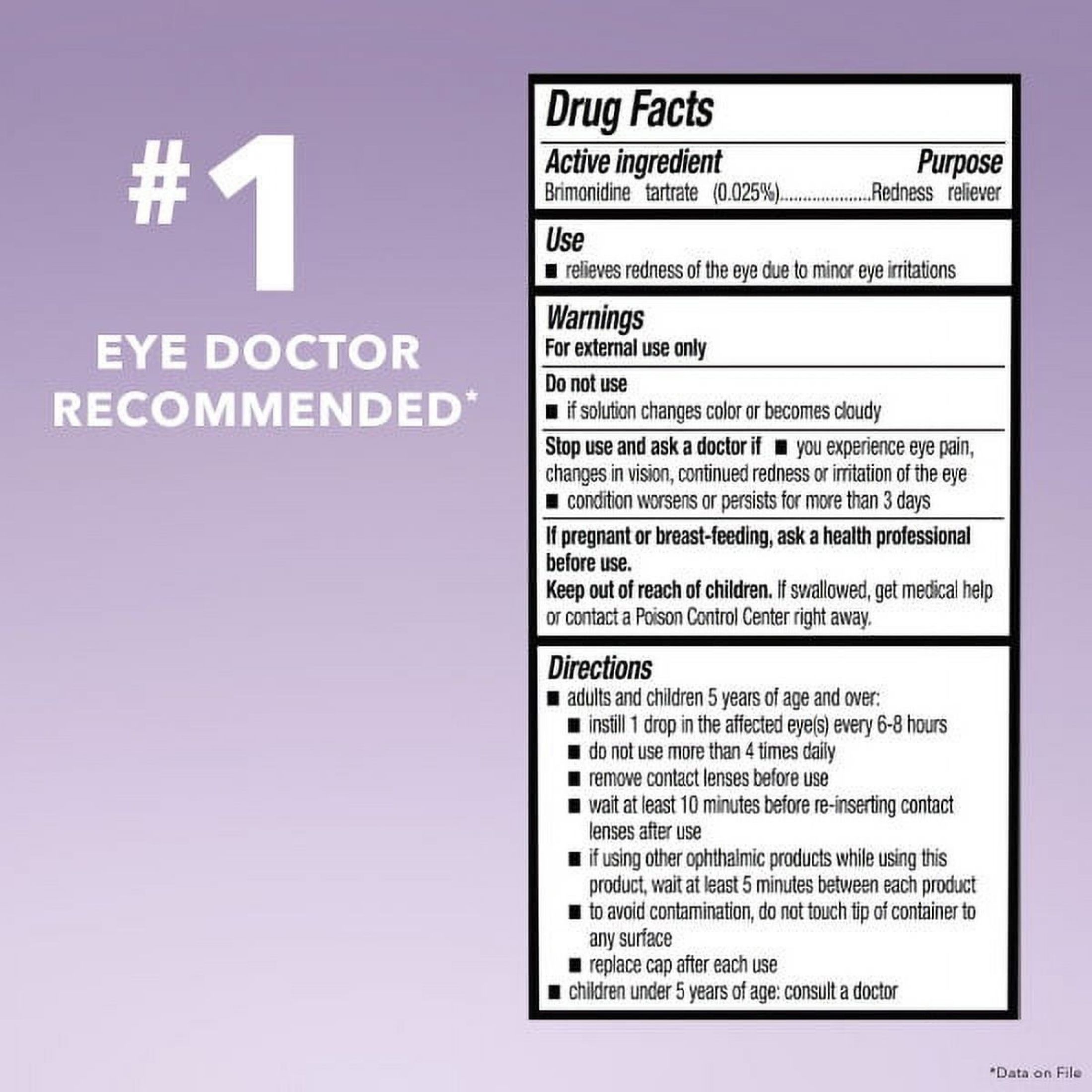 Lumify Eye Drops, Redness Reliever, Large Size 0.25 Fl Oz