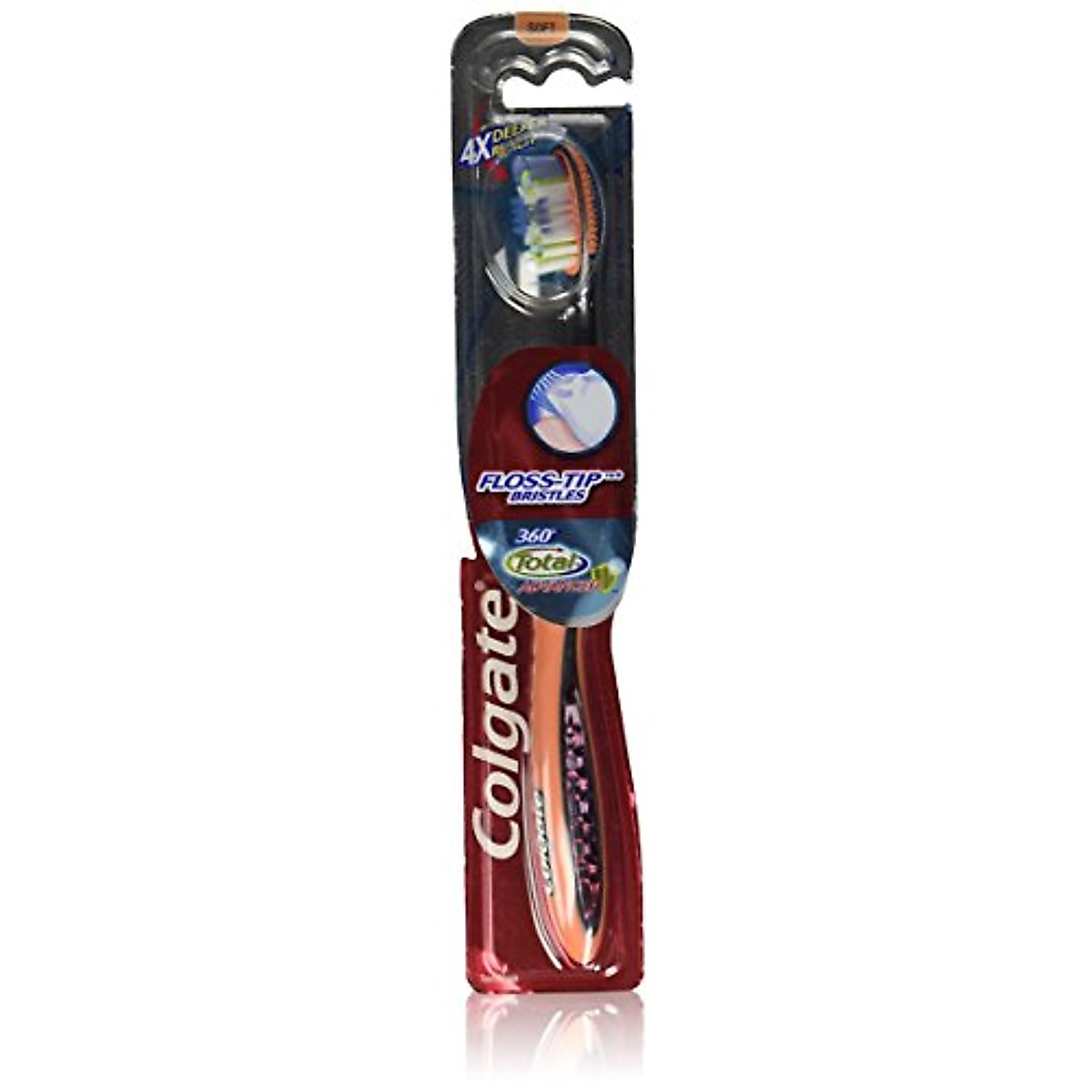 Colgate 360 Total Advanced Floss Tip Bristles Toothbrush Soft