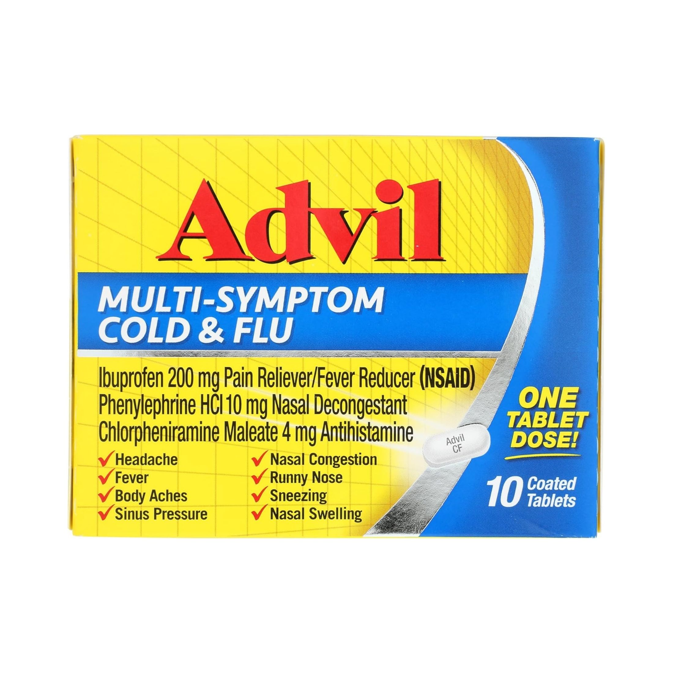 Advil Cold & Flu, Multi Symptom, Coated Tablets