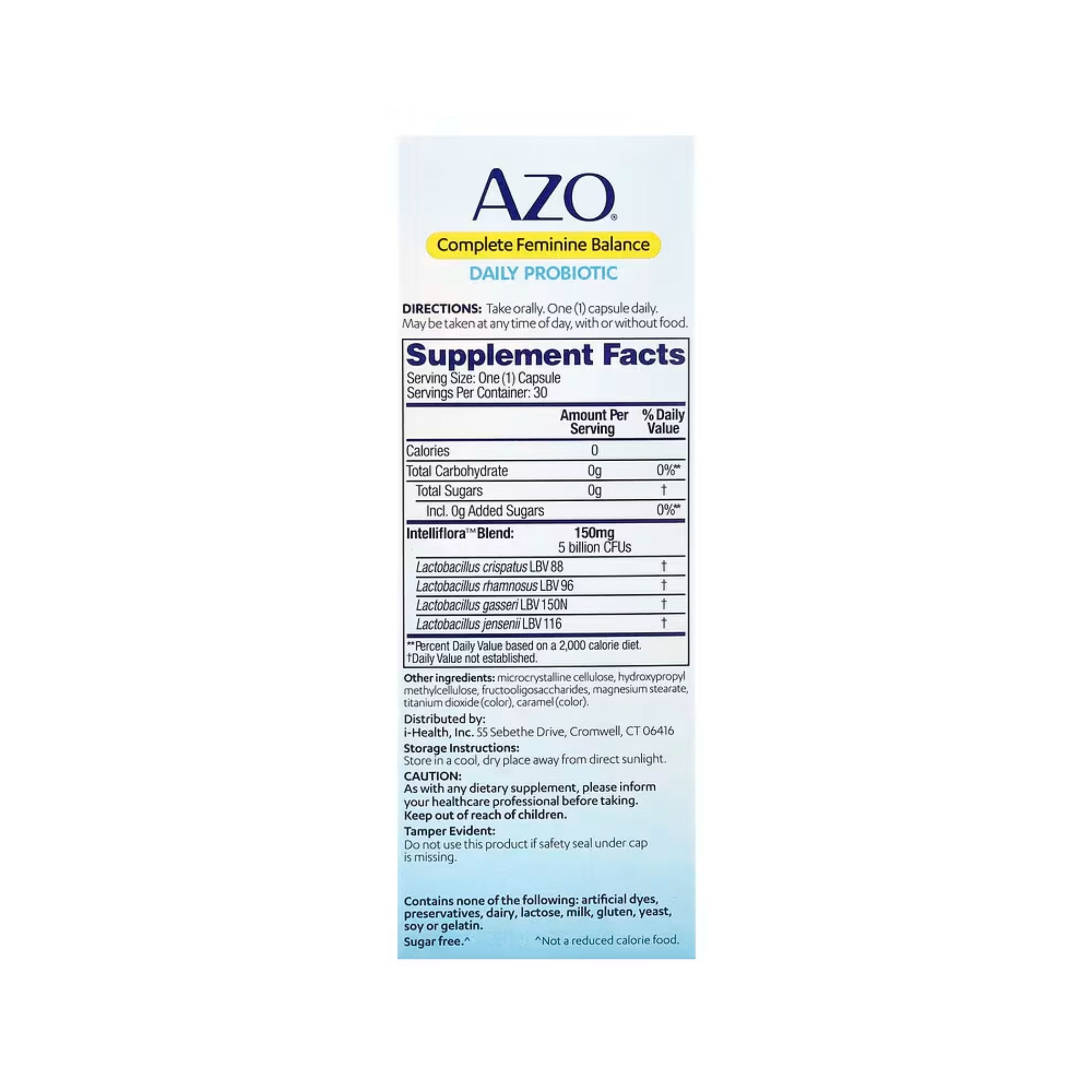 Azo Complete Feminine Balance Daily Probiotic Capsules