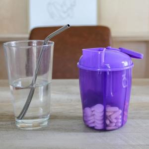 Acu-Life Ezy Dose Vitamin Organizer 6 Large Compartments For Monthly 30-Day Storage