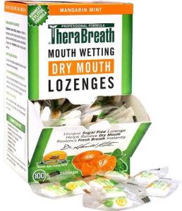 TheraBreath Dry Mouth Lozenges, Sugar Free Mandarin + Mint