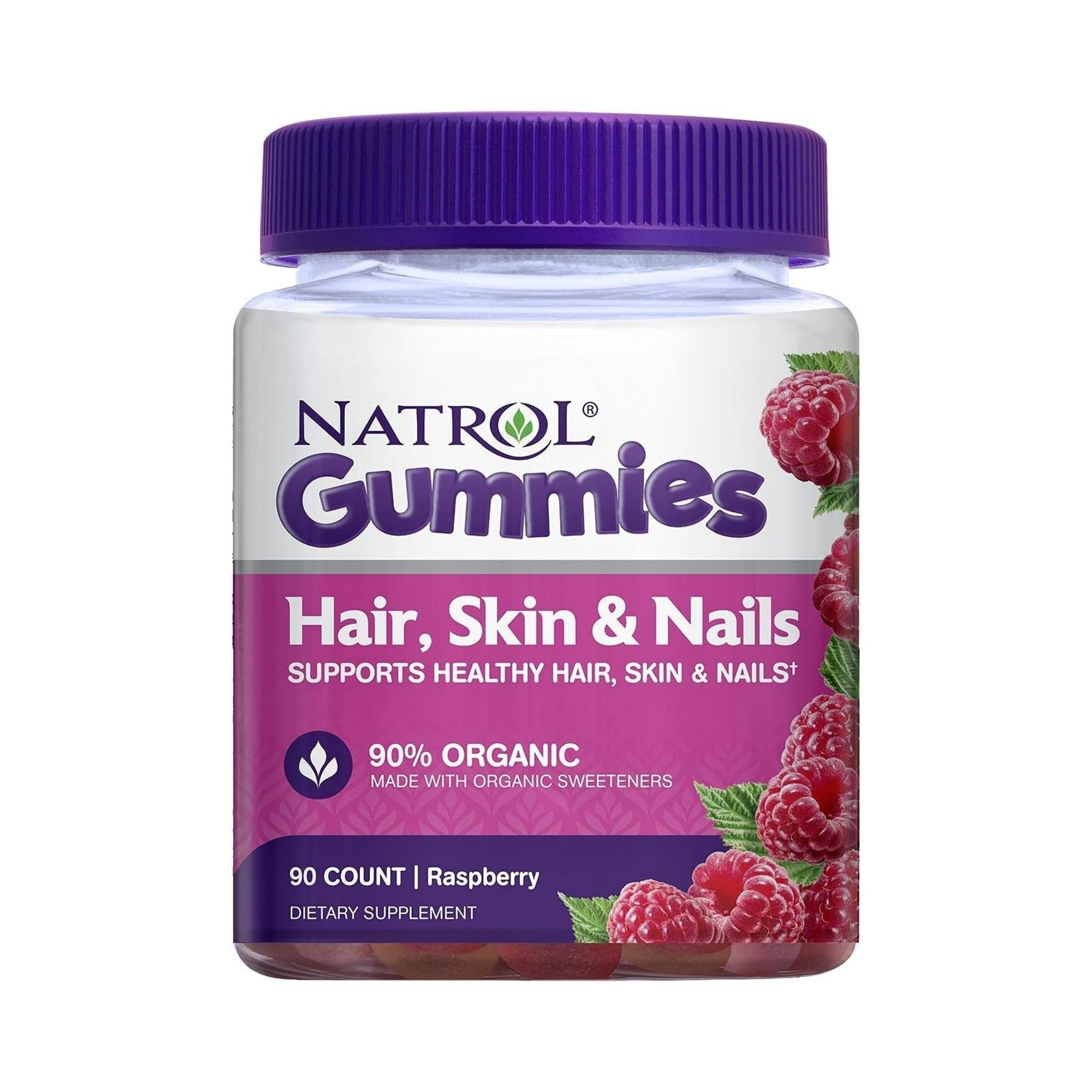 Natrol Hair, Skin & Nails, Gummies, Raspberry