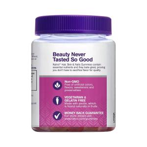 Natrol Hair, Skin & Nails, Gummies, Raspberry