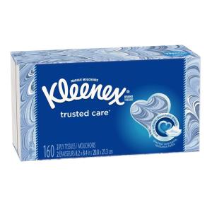 Kleenex Everyday Facial Tissues, 160 Tissues Per Flat Box