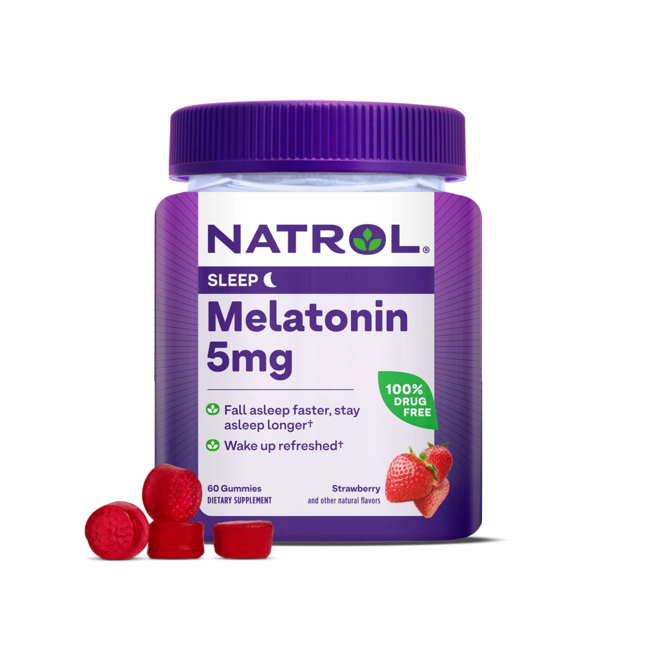 Natrol Melatonin 5 Mg Sleep Aid Gummies, Strawberry