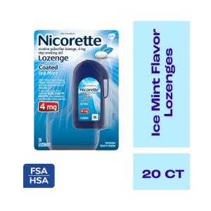 Nicorette Lozenge Coated Ice Mint Stop Smoking Aid, 4 Mg