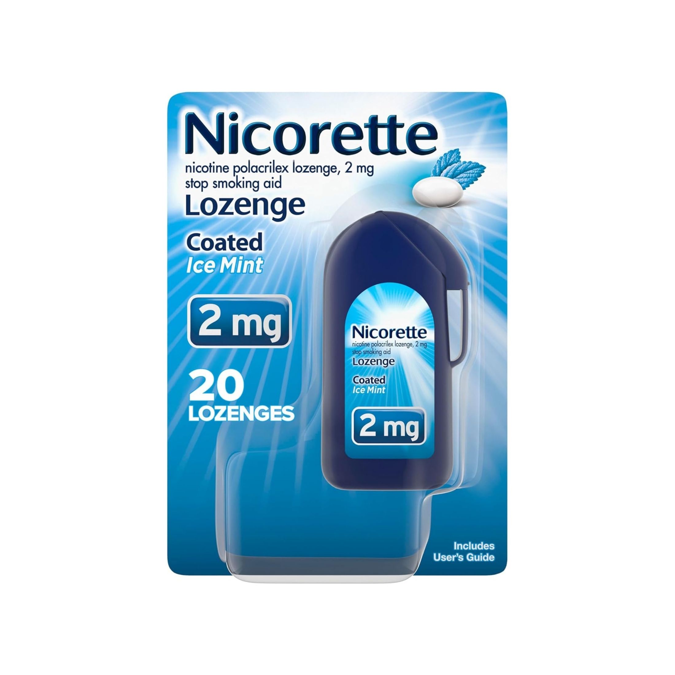 Nicorette Stop Smoking Aid, 2 Mg, Lozenge, Ice Mint