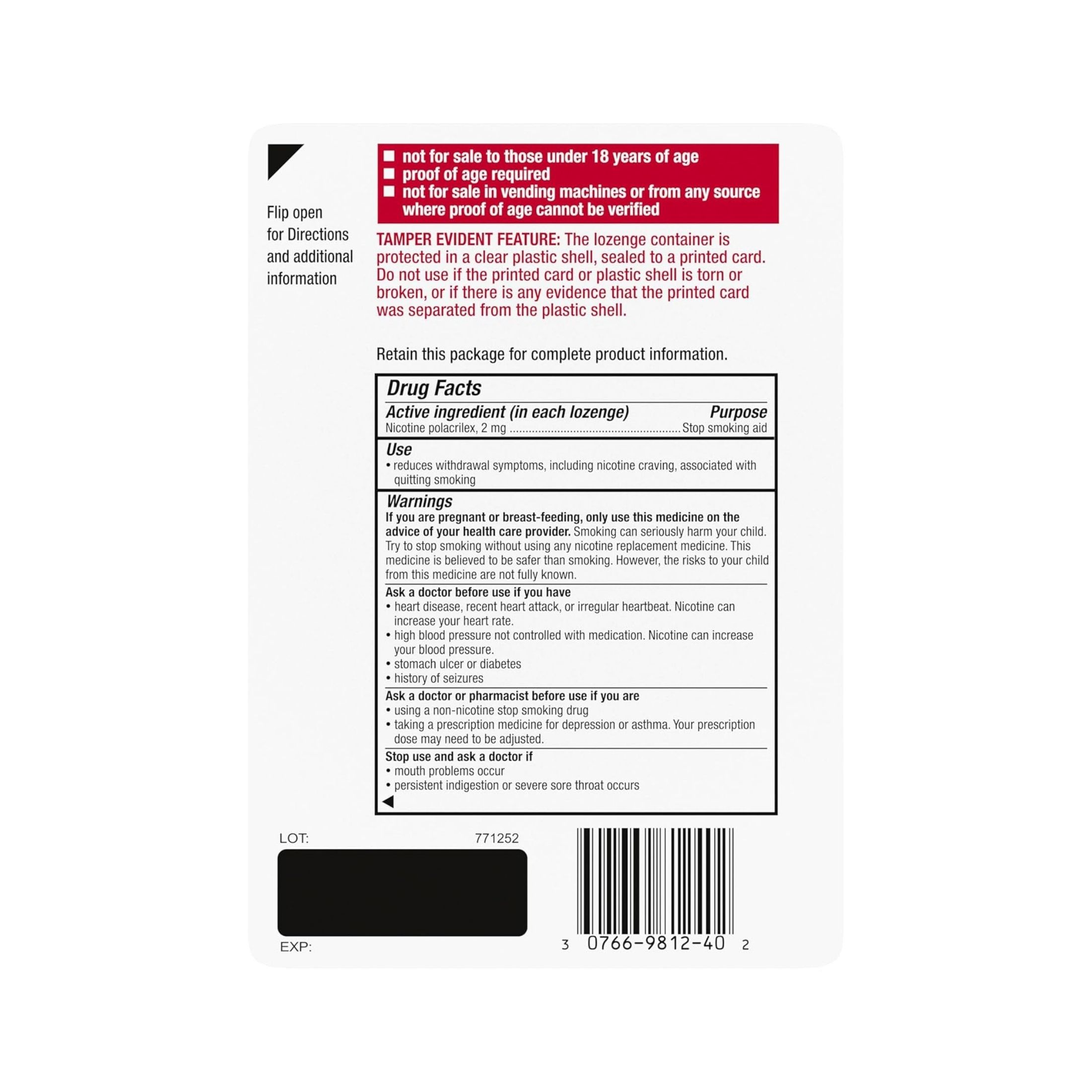 Nicorette Stop Smoking Aid, 2 Mg, Lozenge, Ice Mint