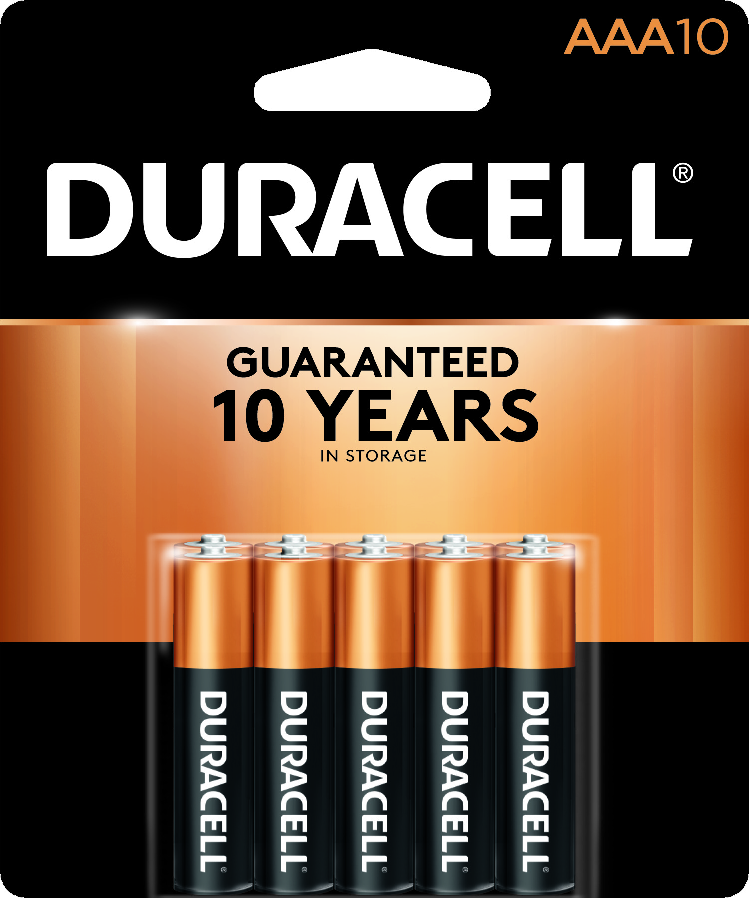 Duracell Coppertop AAA Batteries - 10 Pack Alkaline Battery