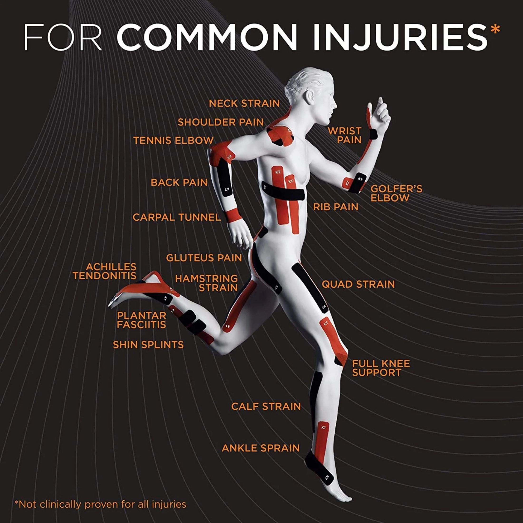 KT Tape Kinesiology Therapeutic Sonic Blue