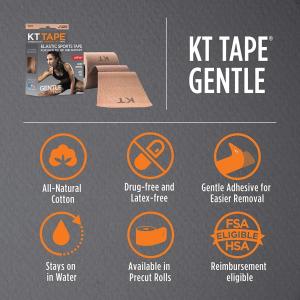KT Tape Elastic Sports Kinesiology Therapeutic, Gentle Beige
