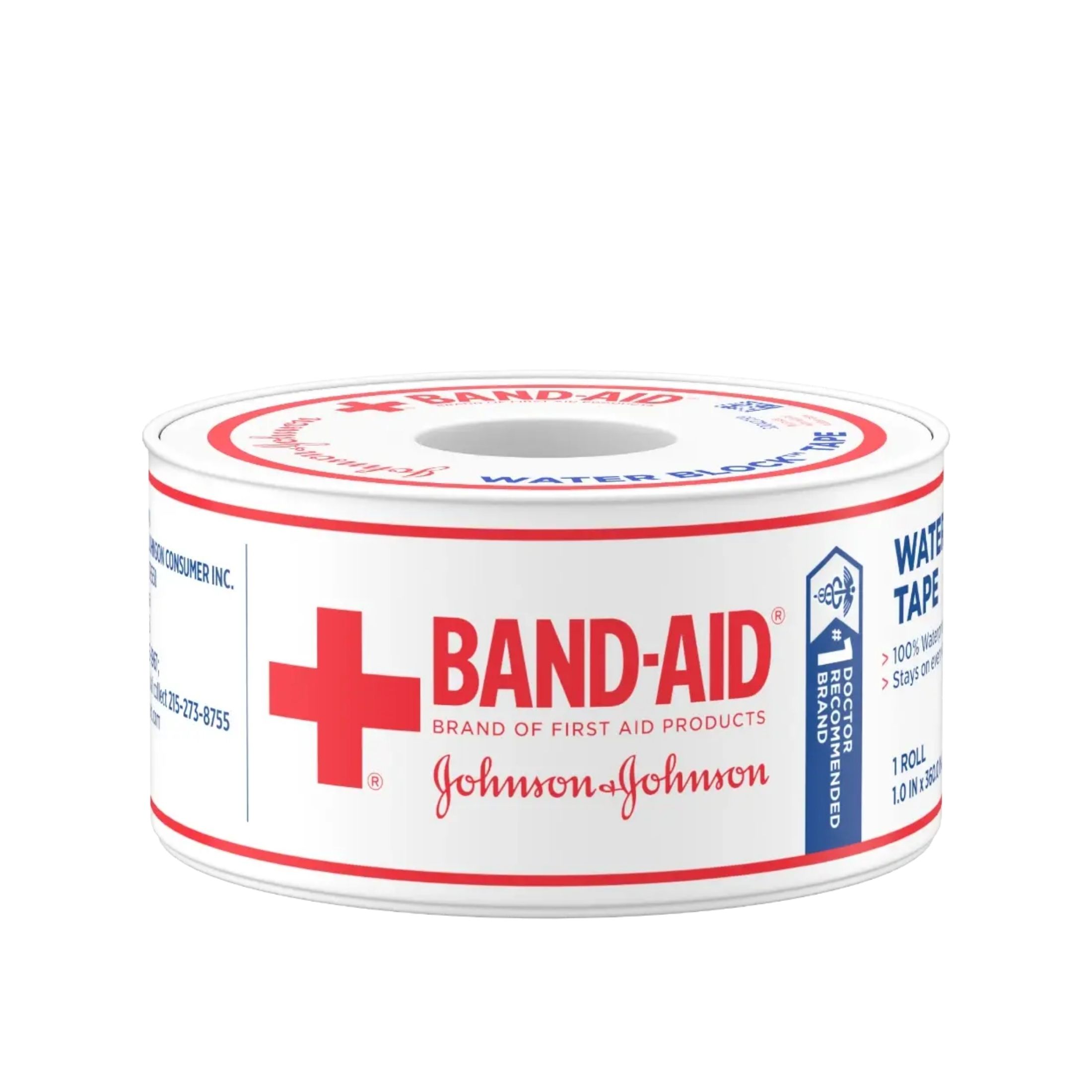 Band-Aid Brand First Water Block Waterproof Adhesive Tape Roll
