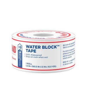 Band-Aid Brand First Water Block Waterproof Adhesive Tape Roll