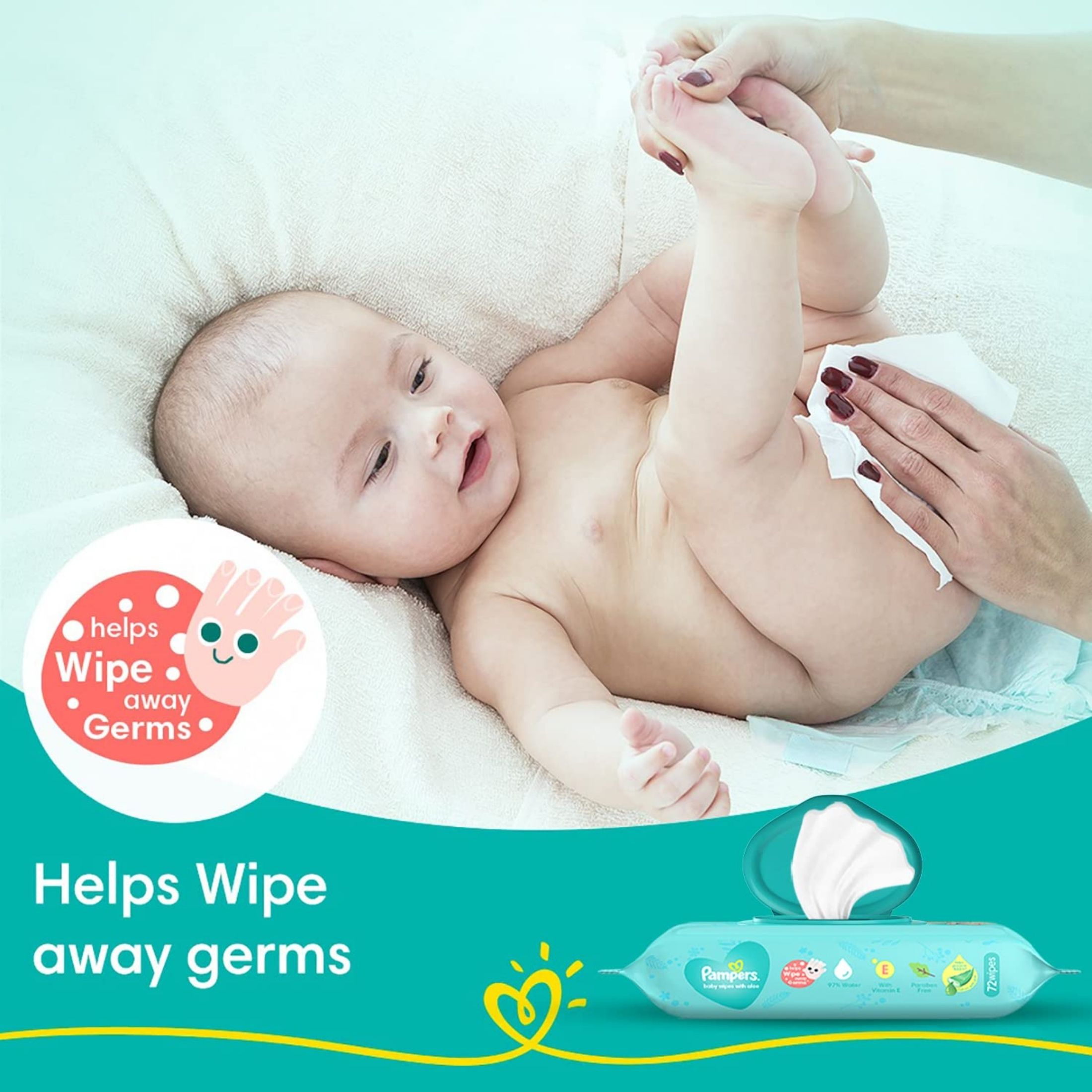 Pampers Complete Clean Baby Wipes - Fragrance Free