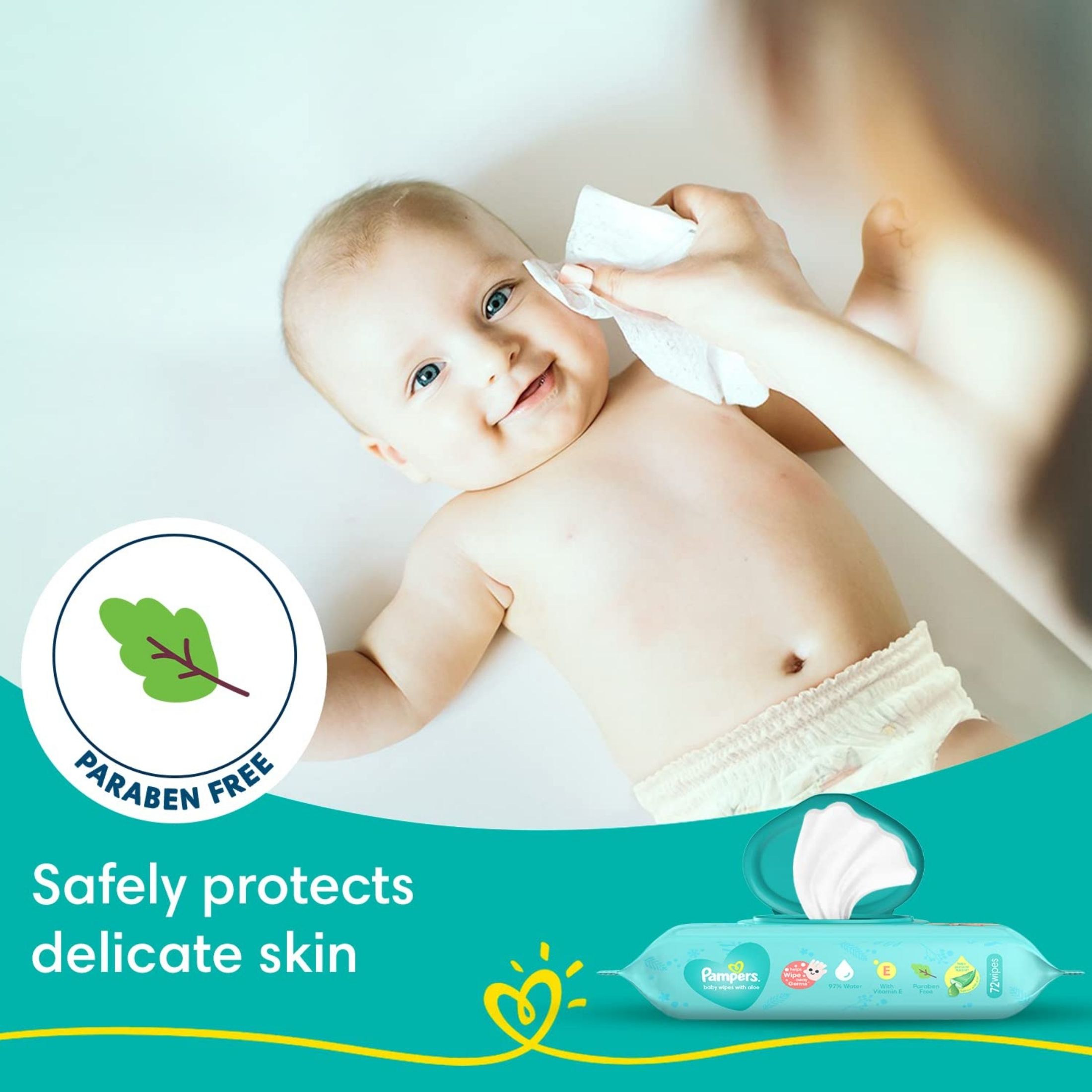 Pampers Complete Clean Baby Wipes - Fragrance Free