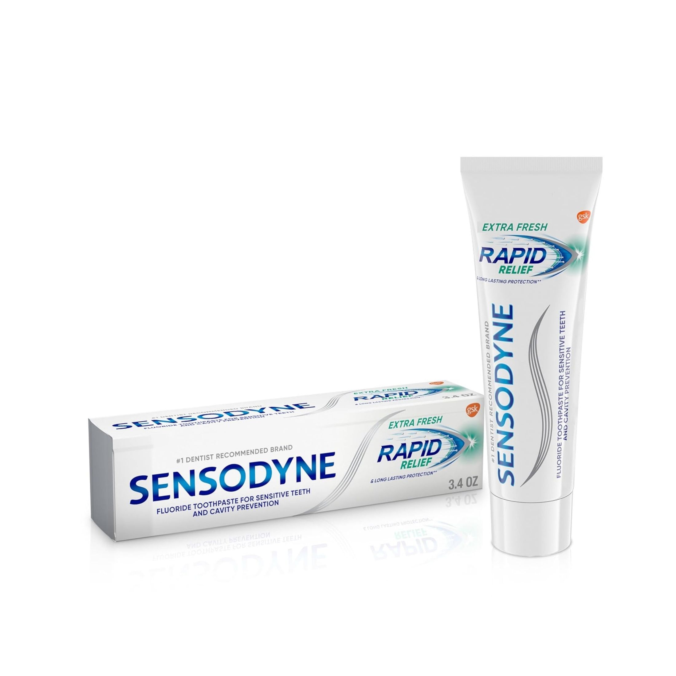 Sensodyne Rapid Relief Sensitive Toothpaste, Extra Fresh - 3.4 Ounces