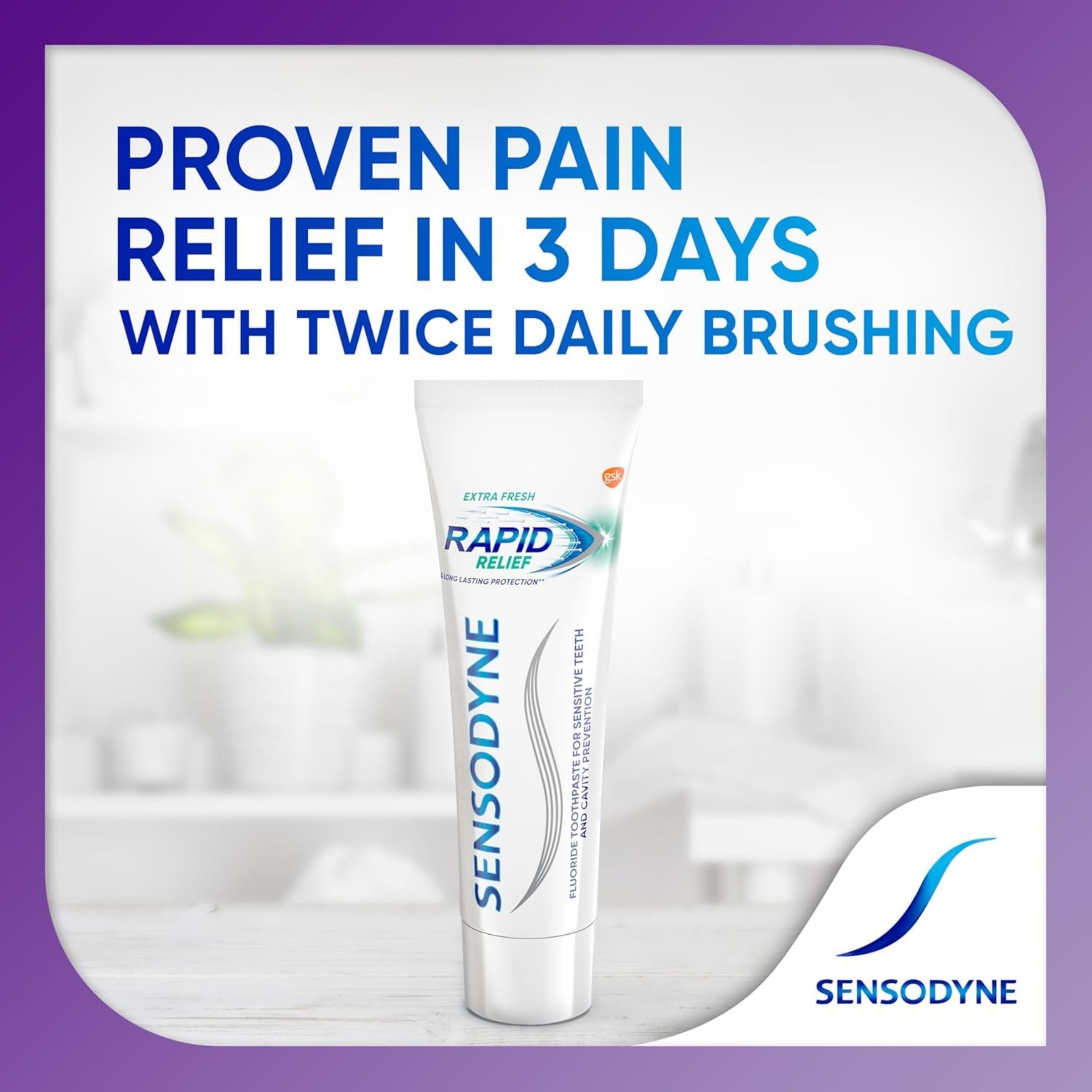 Sensodyne Rapid Relief Sensitive Toothpaste, Extra Fresh - 3.4 Ounces