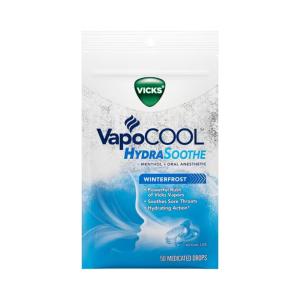 Vicks Vapo Cool Oral Anesthetic, Hydra Soothe, Menthol, Winterfrost, Medicated Drops