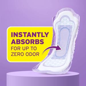 Poise Incontinence Pads, Maximum Absorbency, Regular Length, 84ct