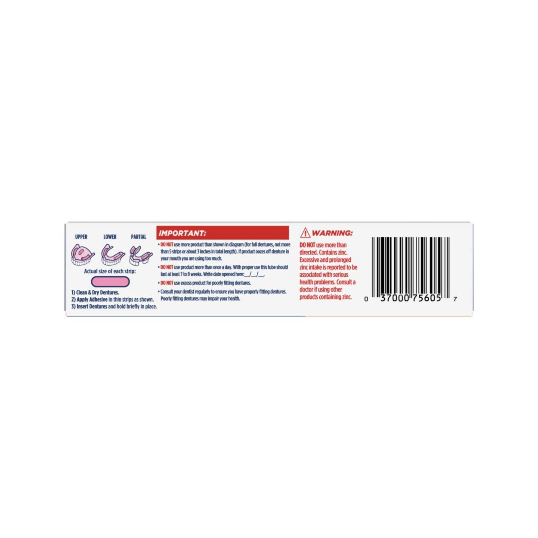 Fixodent Ultra Max Hold Denture Adhesive Cream, 2.2 Oz