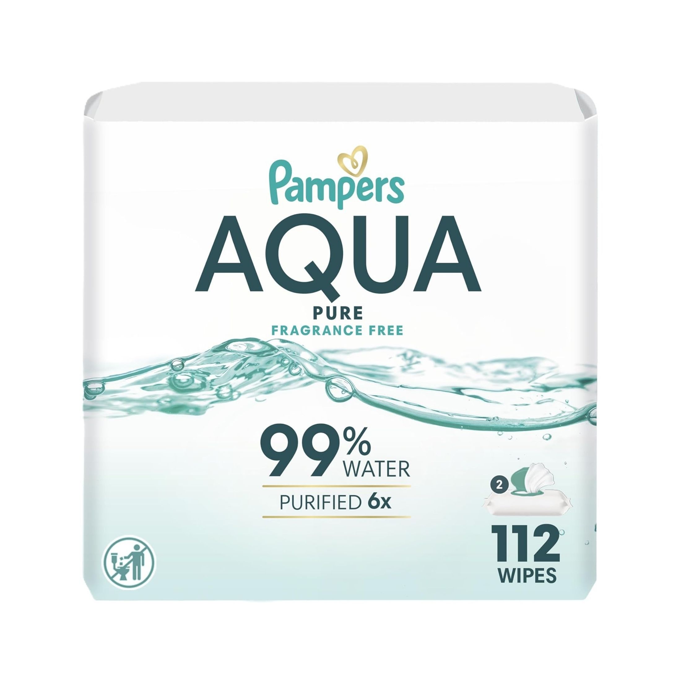 Pampers Aqua Pure Sensitive 2X Pop Top Baby Wipes